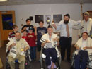 The Rabbi and His Mitzvah Men at NJ Veterans Home Pre-Rosh HaShana Service